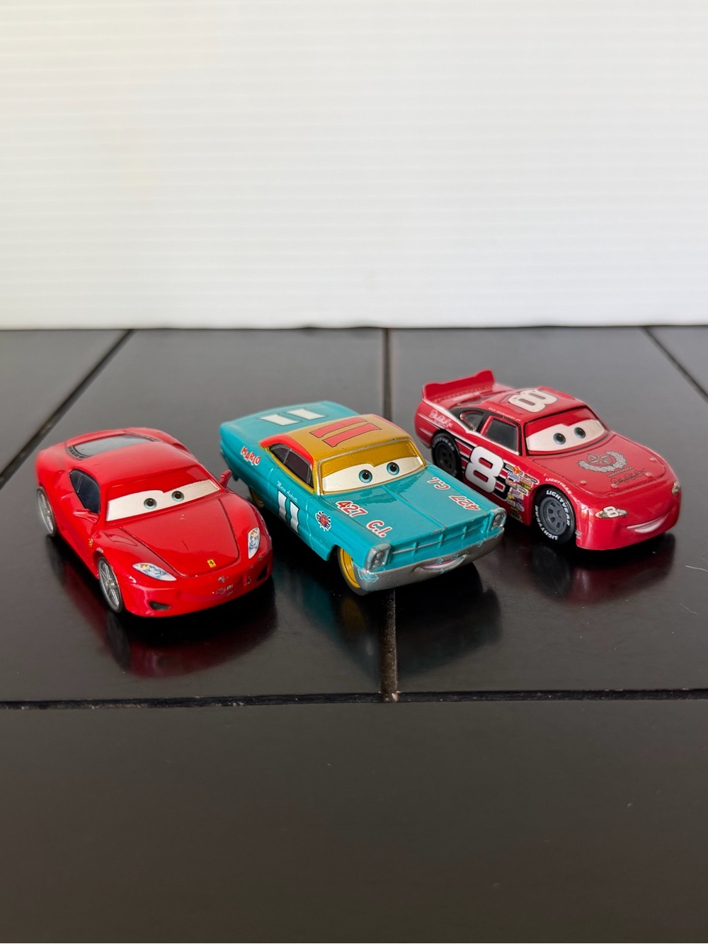 Disney Cars Mario Andretti, Dale Earnhardt Jr & Micheal Schumacher 1:55scale lot
